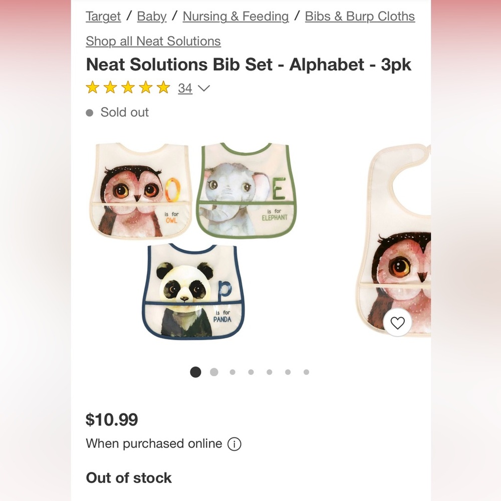 Neat Solutions 3 pk bibs